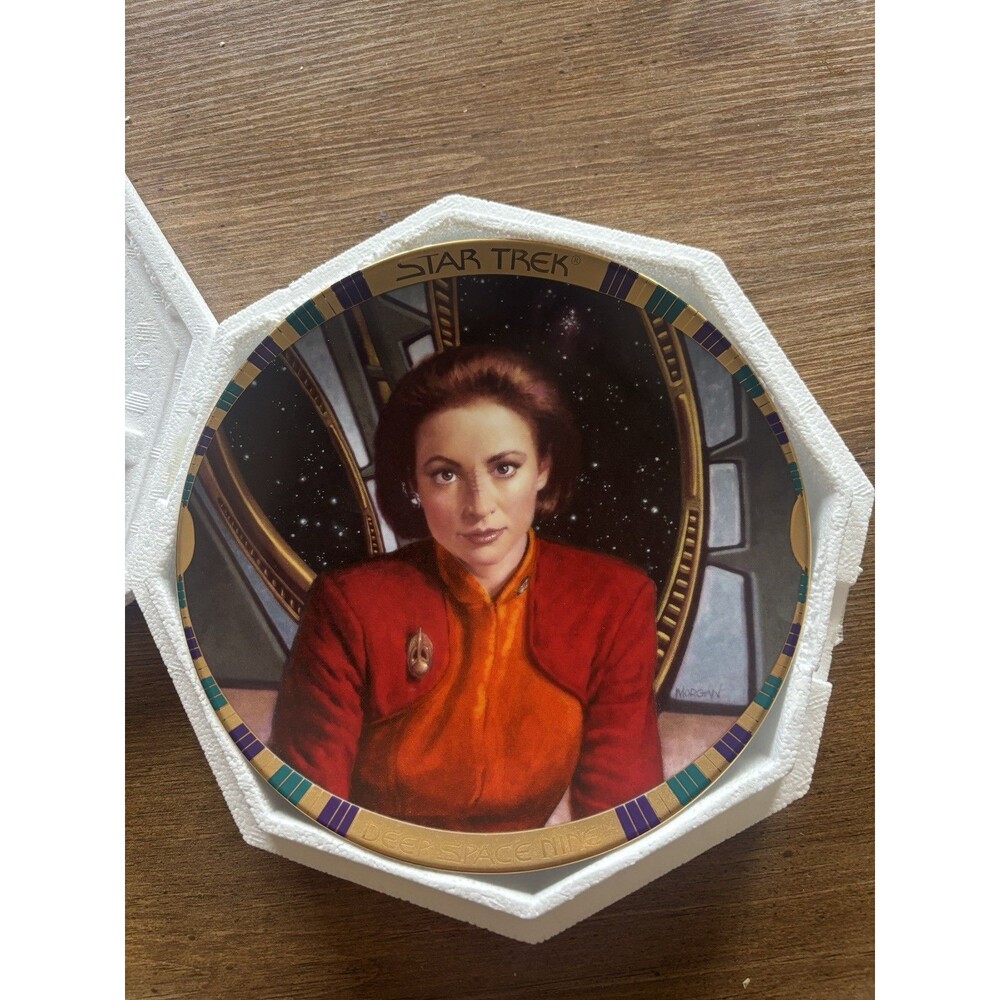 Hamilton Collection Major Kira Nerys Star Trek DS9 Plate COA Morgan Art